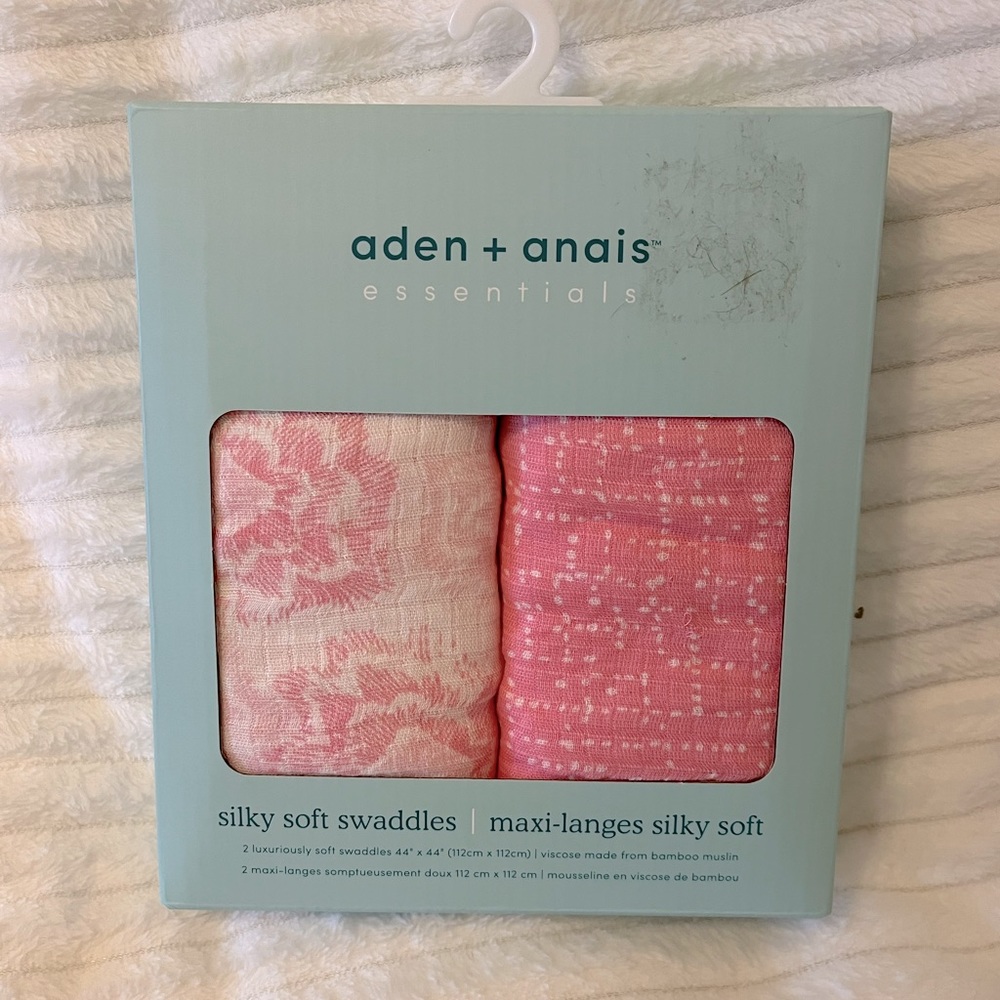 Aden & Anais silky soft swaddles, never used, in original packing